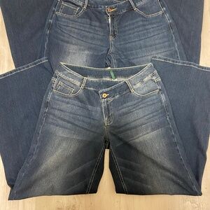 2pairs Of Halara Button Jeans Size Med Tall